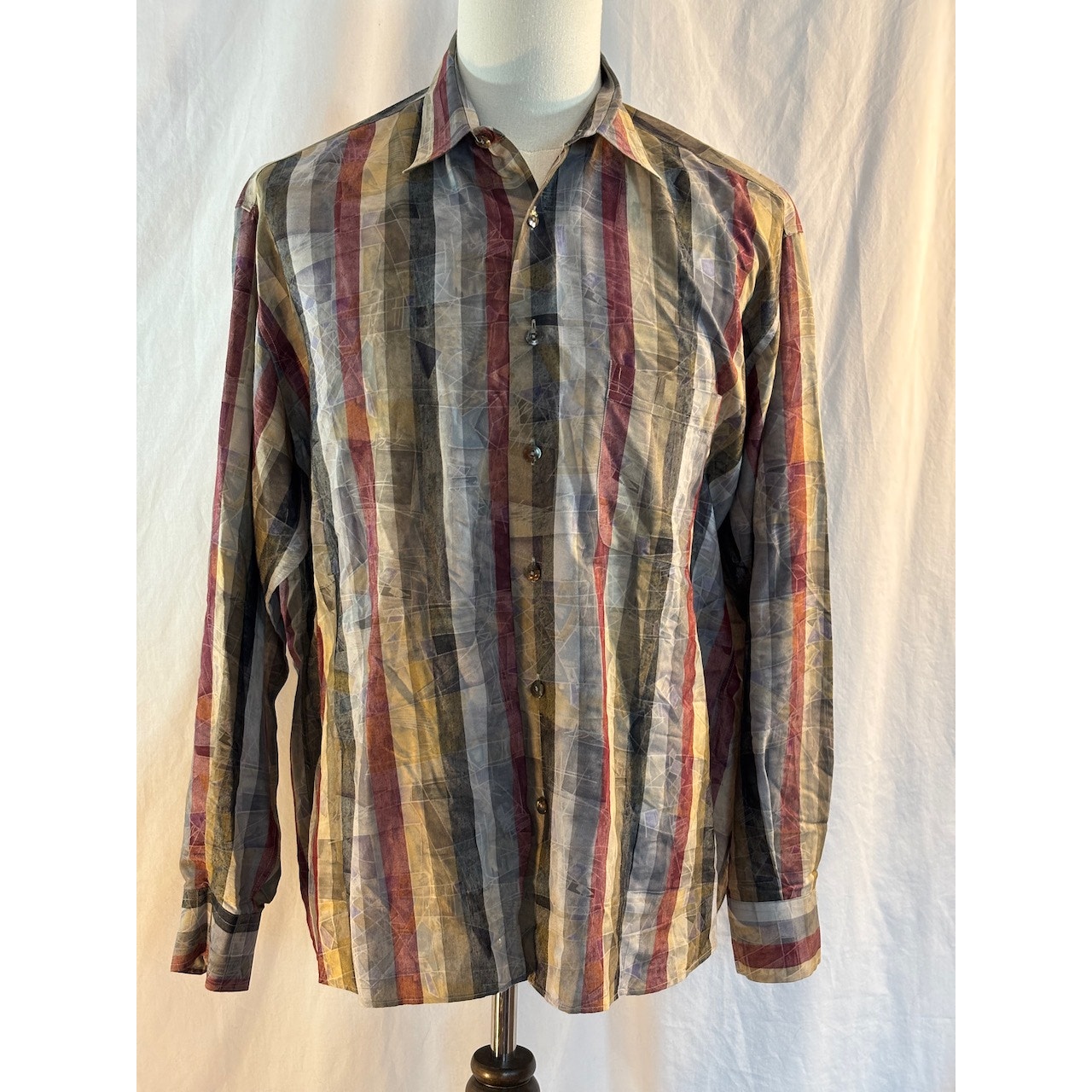 Vintage 80's Made In Italy Bresciani & Co Button Close Shirt Lightweight